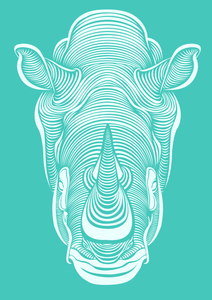 3D RHINO-SKY BLUE