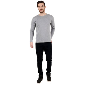 Solid Grey Full sleeves T-shirt