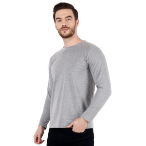 Solid Grey Full sleeves T-shirt