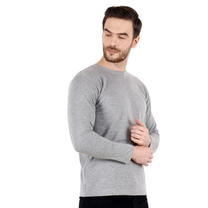 Solid Grey Full sleeves T-shirt