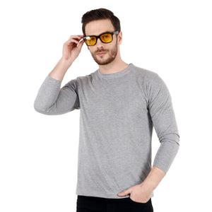 Solid Grey Full sleeves T-shirt