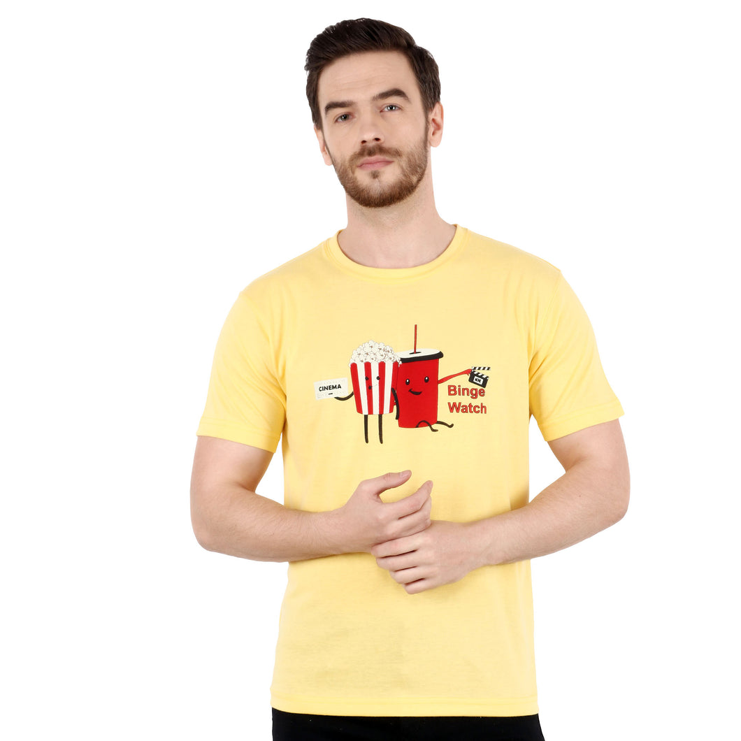 Binge watch Yellow T-shirt