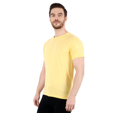 Load image into Gallery viewer, Solid Yellow crew neck  T-shirt