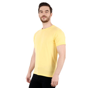 Solid Yellow crew neck  T-shirt