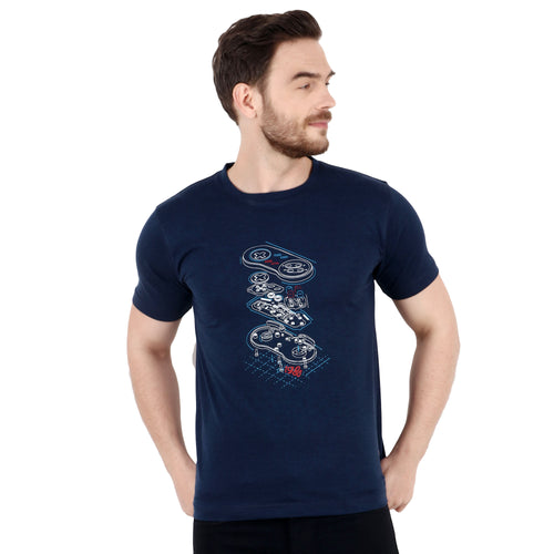 Retro controller Blue T-shirt