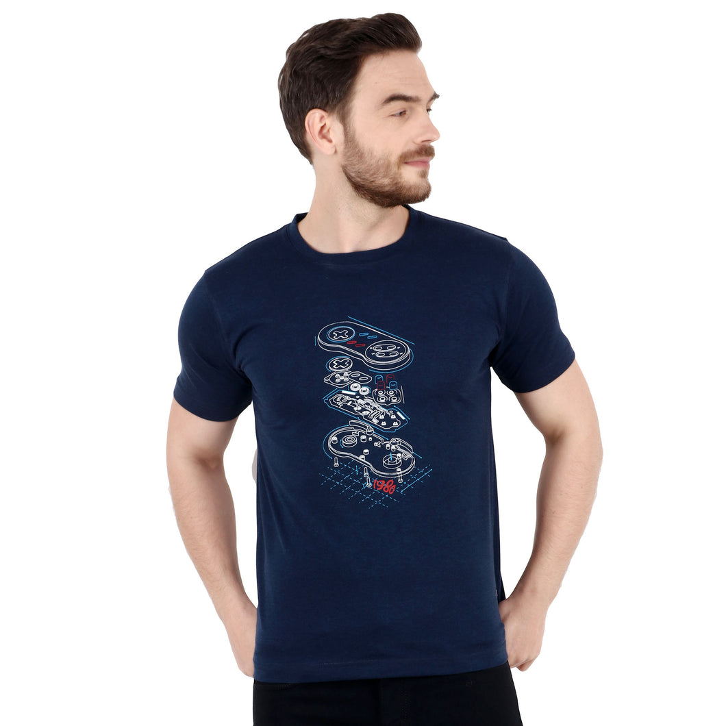 Retro controller Blue T-shirt