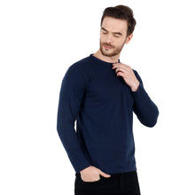 Load image into Gallery viewer, Solid Blue Henley T-shirt