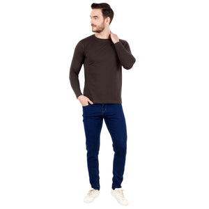 Solid Charcoal Full sleeves T-shirt