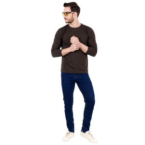 Solid Charcoal Full sleeves T-shirt