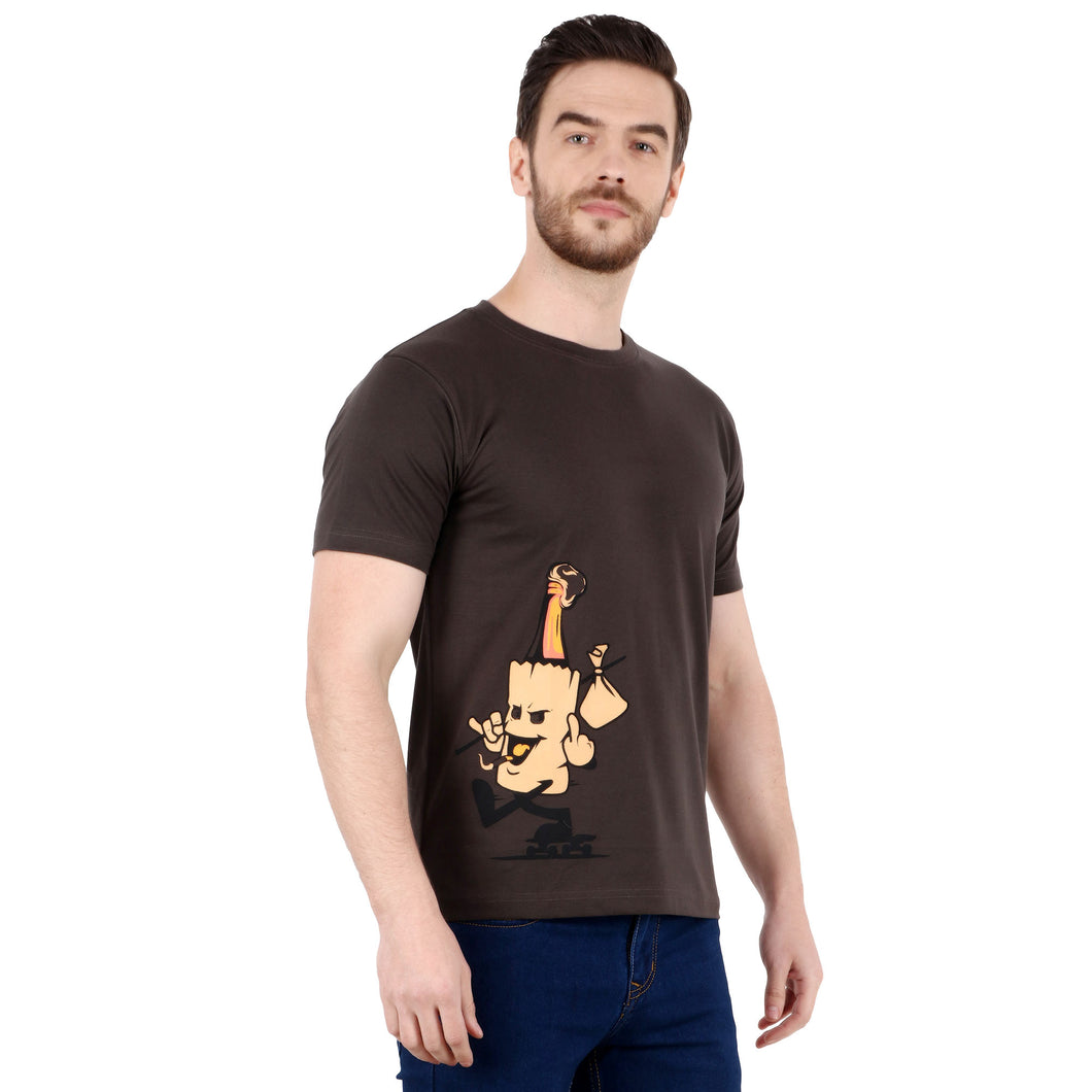 Smoking beer Charcoal T-shirt