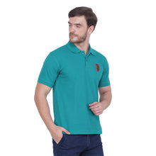 Load image into Gallery viewer, Ocean Blue Solid Polo Collar T-shirt