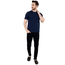 Load image into Gallery viewer, Solid Blue Crew neck T-shirt