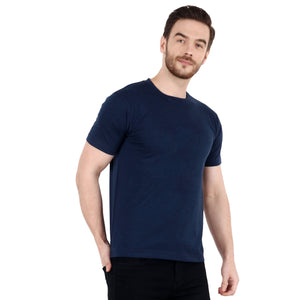 Solid Blue Crew neck T-shirt