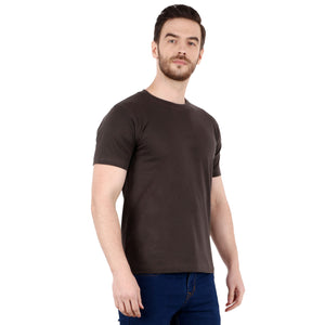 Solid charcoal Crew neck T-shirt