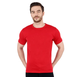 Solid Red Crew neck T-shirt