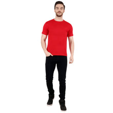 Load image into Gallery viewer, Solid Red Crew neck T-shirt