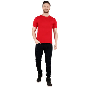 Solid Red Crew neck T-shirt